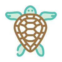 tortue animal aquatique couleur icône illustration vectorielle vecteur