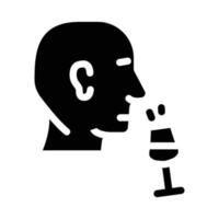 odeur de vin aromatique glyphe icône illustration vectorielle vecteur