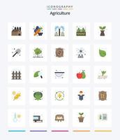 agriculture créative 25 pack d'icônes plates telles que le jardin. creusement. agriculture. plante. agriculture vecteur