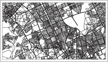 plan de la ville de riyad arabie saoudite en noir et blanc. vecteur