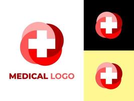 modèle de conception de logo de santé médicale dynamique simple et moderne vecteur