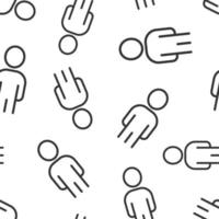 icône de communication de personnes dans un style plat. illustration vectorielle de personnes sur fond blanc. concept d'entreprise de modèle sans couture de partenariat. vecteur