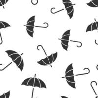 icône de parapluie dans un style plat. illustration vectorielle de parasol sur fond blanc isolé. concept d'entreprise de modèle sans couture de canopée. vecteur