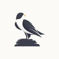 logo vectoriel de faucon pèlerin debout
