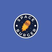 logo burger de l'espace vecteur