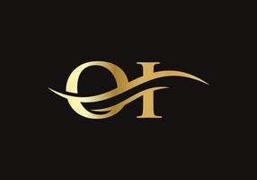 création initiale du logo de la lettre liée oi. vecteur de conception de logo lettre oi moderne avec tendance moderne
