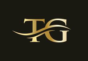 lettre tg créative avec concept de luxe. création de logo tg moderne pour l'identité de l'entreprise et de l'entreprise vecteur