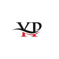 vecteur de conception de logo yp. création de logo swoosh lettre yp