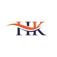 logo lié à la lettre hk pour l'identité de l'entreprise et de l'entreprise. modèle de vecteur de logo hk de lettre initiale.