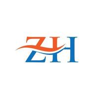 lettre zh créative avec concept de luxe. création de logo zh moderne pour l'identité de l'entreprise et de l'entreprise. vecteur