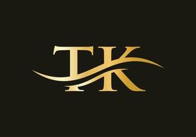 logo tk. monogramme lettre tk logo design vecteur. création de logo de lettre tk avec une tendance moderne vecteur