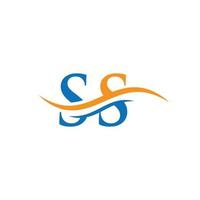création de logo ss. logo lié ss pour l'entreprise et l'identité de l'entreprise. vecteur de logo créatif lettre ss