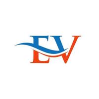 conception de logo ev moderne pour l'identité de l'entreprise et de l'entreprise. lettre ev créative avec concept de luxe. vecteur