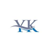 création initiale du logo yk de la lettre liée. vecteur de conception de logo lettre yk moderne avec tendance moderne