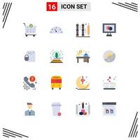 16 icônes créatives signes et symboles modernes de document de sécurité kebab fichier médecine pack modifiable d'éléments de conception de vecteur créatif