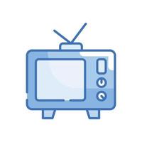 icône bleue de la télévision. illustration vectorielle. eps 10 vecteur