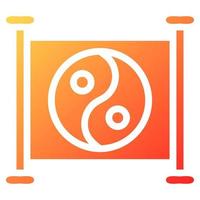 vecteur d'illustration solide dégradé yin yang et icône de logo icône de nouvel an parfaite.
