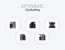 ligne de construction de ville remplie icône pack 5 conception d'icônes. . société. Bureau vecteur