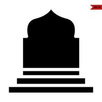 illustration de l'icône du glyphe musulman vecteur