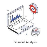 analyse financière tendance vecteur