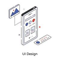 conception d'interface utilisateur à la mode vecteur