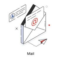 concepts de courrier à la mode vecteur