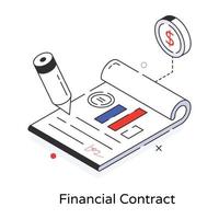 contrat financier tendance vecteur