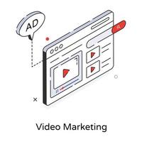 marketing vidéo à la mode vecteur