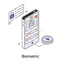 concepts biométriques à la mode vecteur