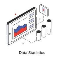 statistiques de données à la mode vecteur