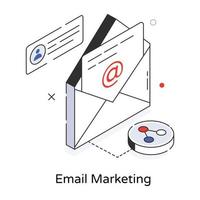 marketing par e-mail à la mode vecteur