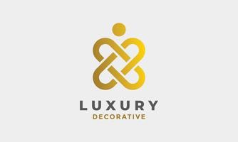 vecteur d'élément de luxe logo crossline