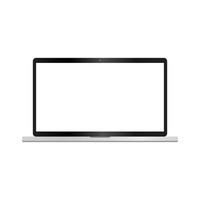 écran blanc d'ordinateur portable affichage isolé illustration vectorielle vecteur