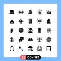 ensemble de 25 symboles d'icônes d'interface utilisateur modernes signes pour le courrier d'affaires bébé wifi nature éléments de conception vectoriels modifiables vecteur