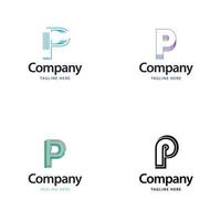 lettre p grand logo pack design création de logos modernes créatifs pour votre entreprise vecteur