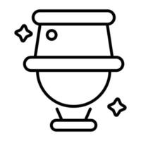 conception de vecteur de toilette d'icône de chasse d'eau