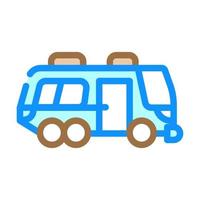 bus maison sur roues icône de couleur illustration vectorielle vecteur