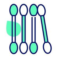 conception de vecteur de coton-tige dans un style branché, icône modifiable