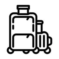 valise voyageur bagages ligne icône illustration vectorielle vecteur