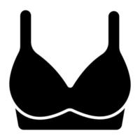 conception d'icône vectorielle de soutien-gorge, sous-vêtements pour femmes vecteur