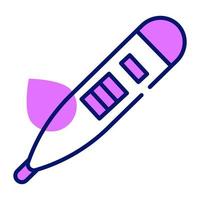 conception d'icônes vectorielles de test de grossesse dans un style branché vecteur