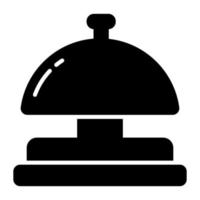 icône de vecteur de cloche d'hôtel dans un style moderne et branché, facile à utiliser