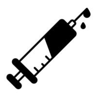 un dispositif utilisé pour injecter un médicament liquide dans le corps, une icône d'injection, un équipement médical vecteur