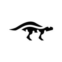 gastonia dinosaure glyphe icône illustration vectorielle signe vecteur