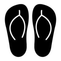 une icône de tongs décontractées, vecteur de chaussures de plage