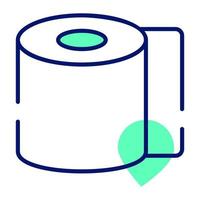 conception vectorielle modifiable de rouleau de tissu, papier de toilette vecteur