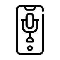 L'icône de la ligne téléphonique dictaphone signe illustration vectorielle vecteur