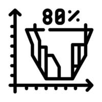 marketing analytics ligne icône vecteur illustration noire