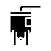 ascenseur industrie production bâtiment glyphe icône illustration vectorielle vecteur