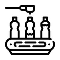 illustration de symbole de vecteur d'icône de ligne de convoyeur de déversement